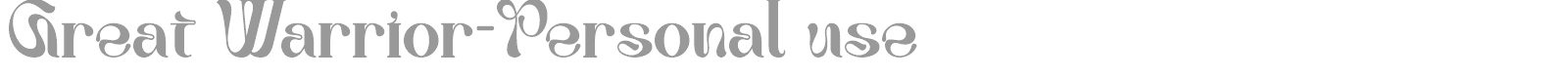 Great Warrior font preview